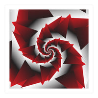 Abstract Geometric Red Graphics (Print Only)