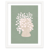 Abstract Potted Figure Sage Green
