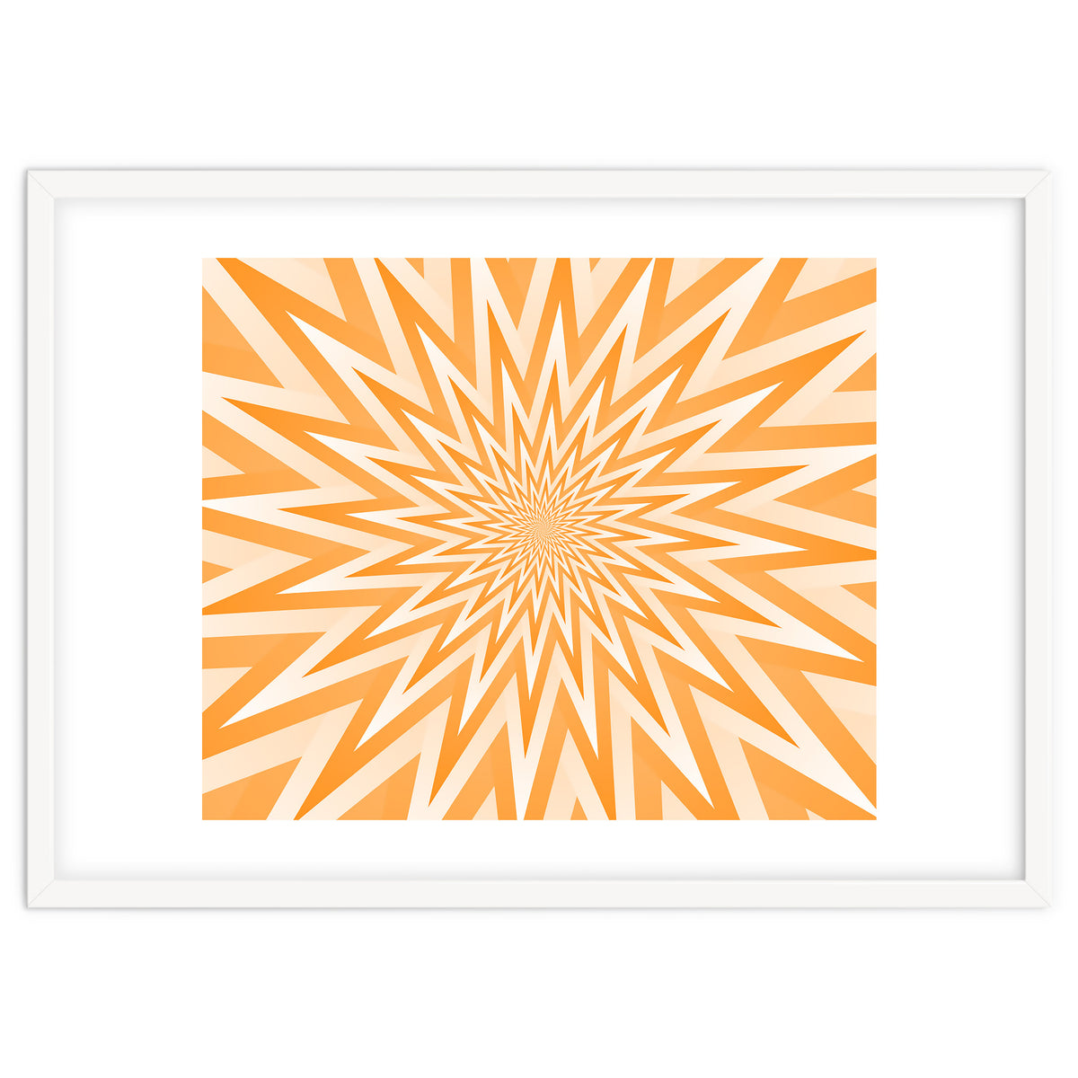 Abstract Orange Geometric Design Art