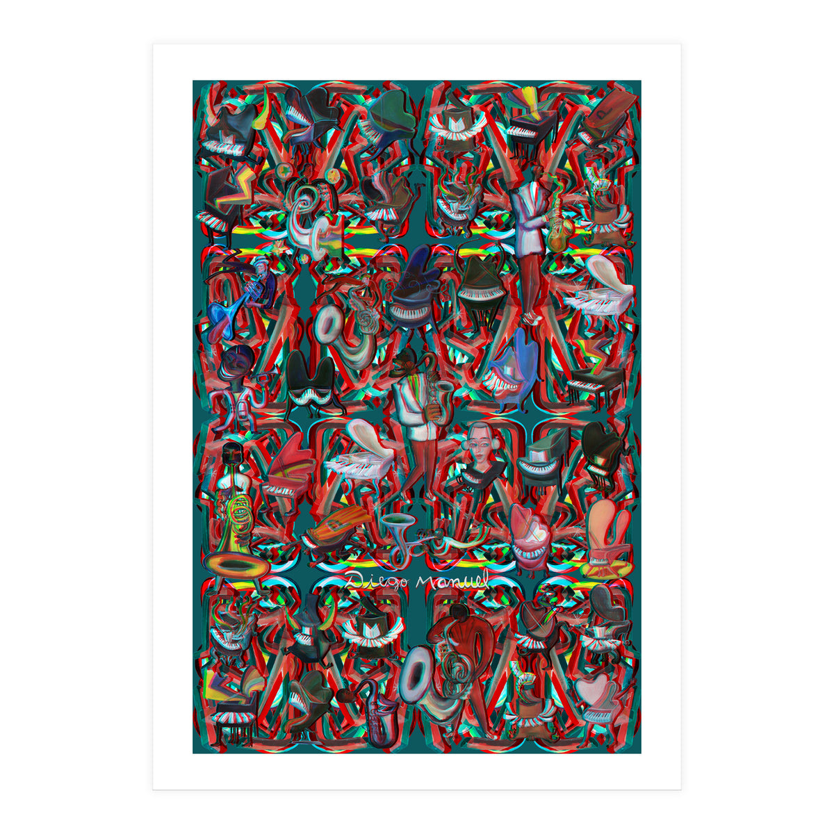 Formas 14 34 3d And Pianos 5 (Print Only)