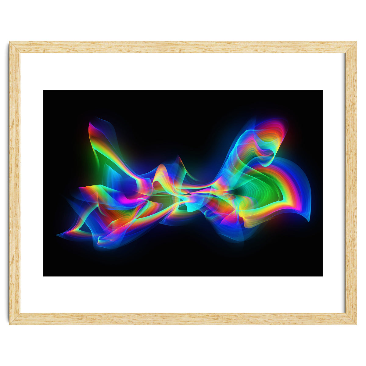 Abstract Colorful Flame Waves