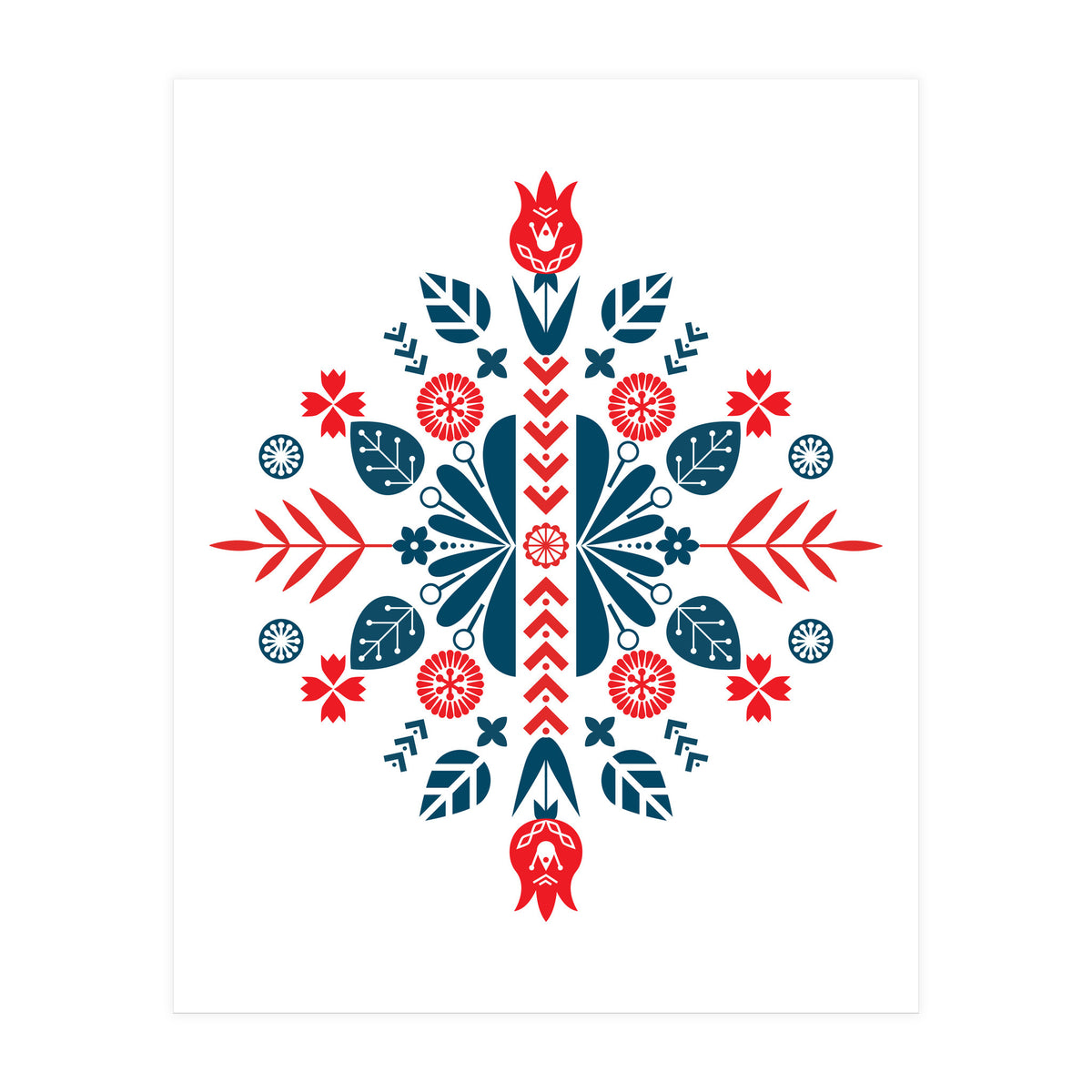 アート・デザイン・音楽 Design from Scandinavia No. 5 Scandinavian Folk Patterns (Print Only) Art Print by Nordic