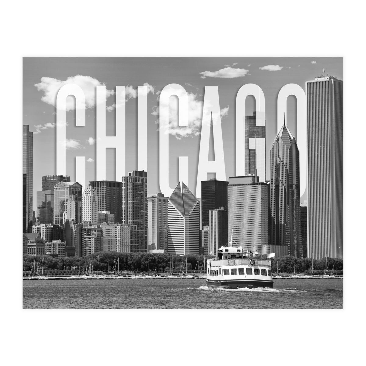CHICAGO Skyline | Monochrome (Print Only)