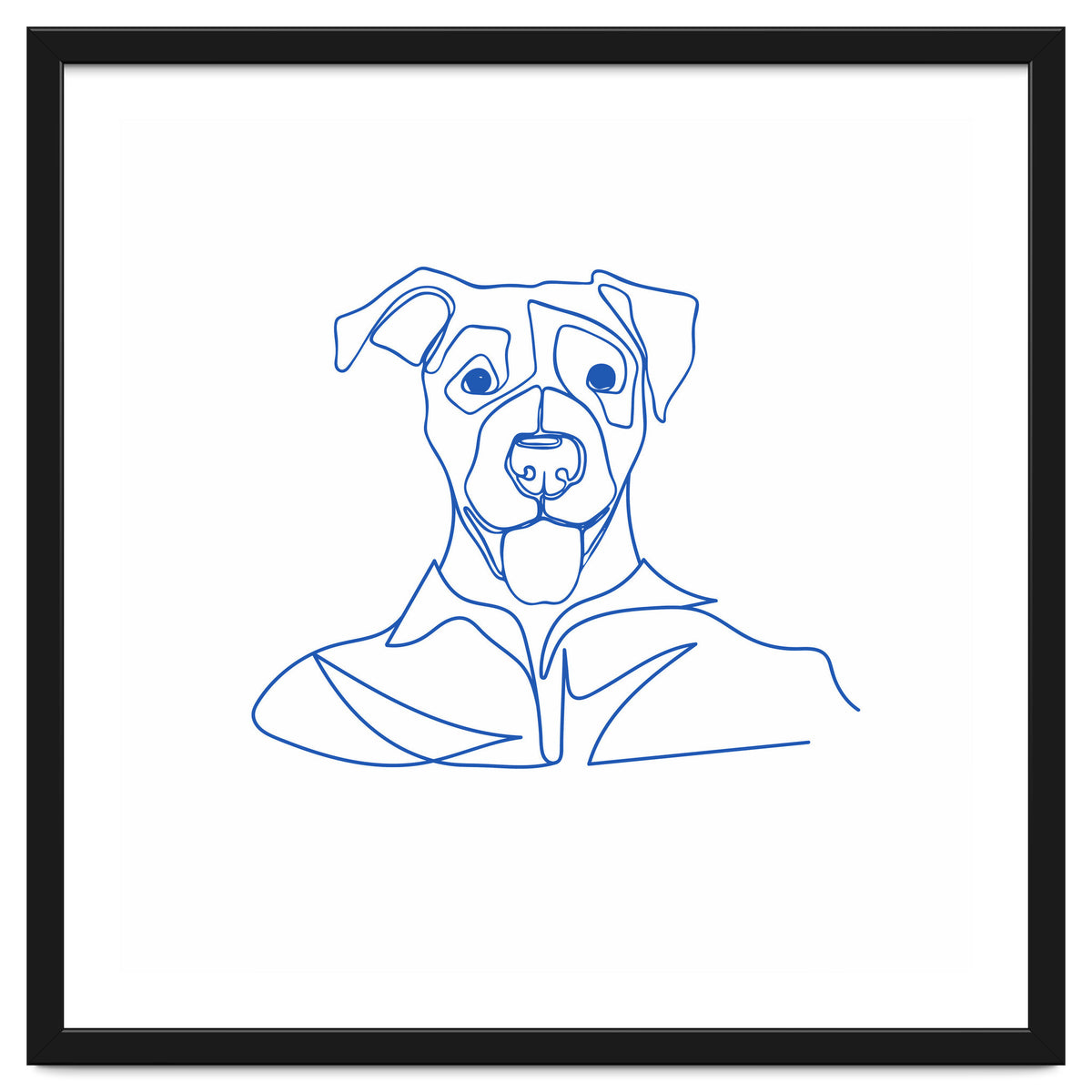One Line Art Dog