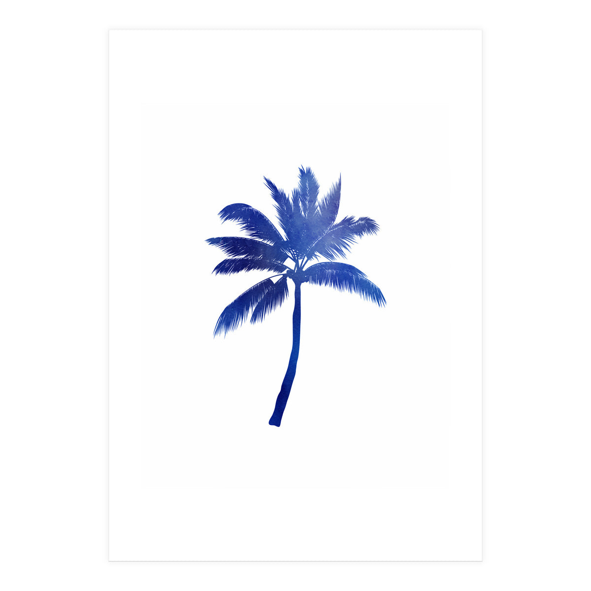 Blue Palm Tree (Print Only)