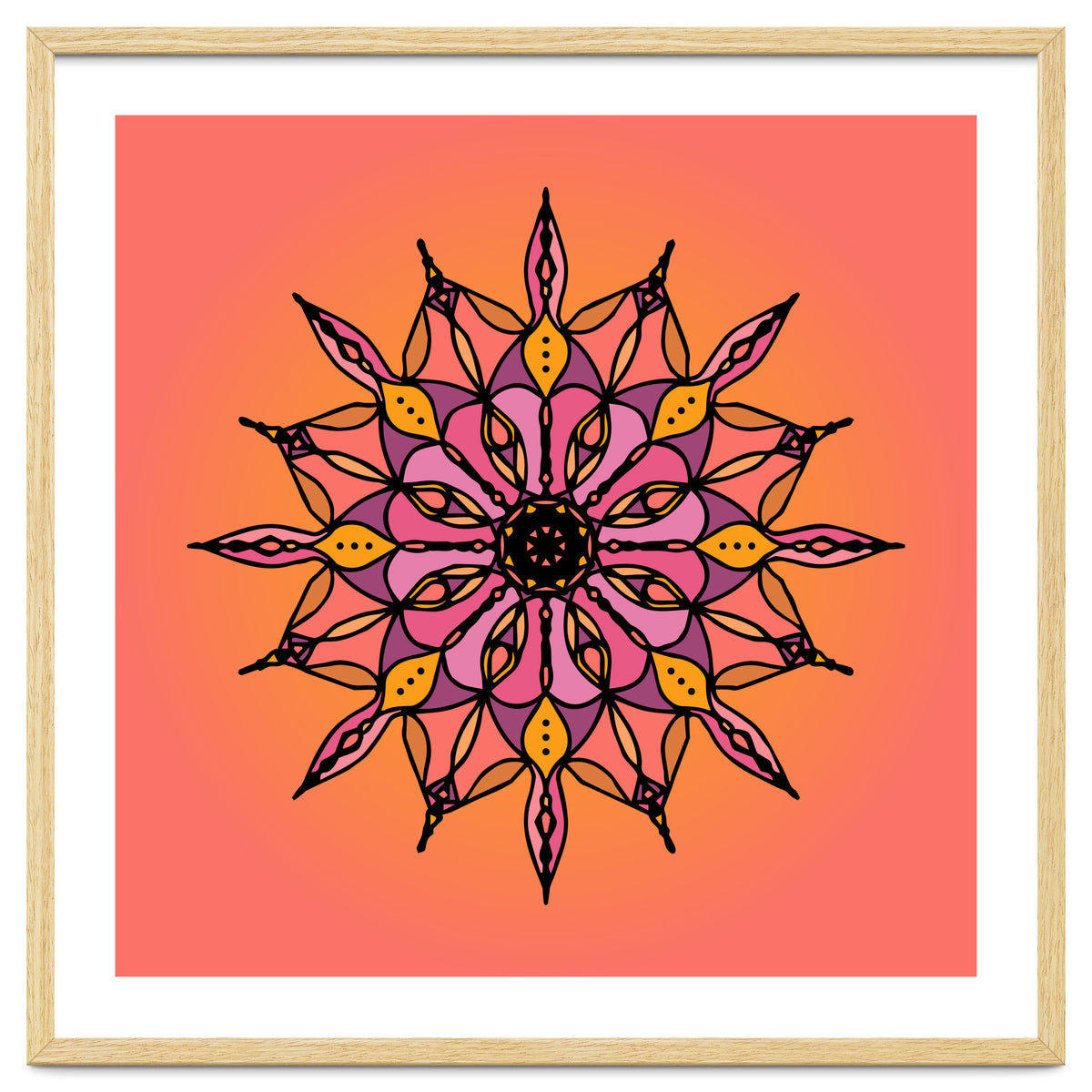 SUNSET CORAL MANDALA