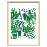 Palm Paradise, Tropical Leaves, Beachy Watercolor Painting, Minimal Nature Botanical Illustration thumbnail