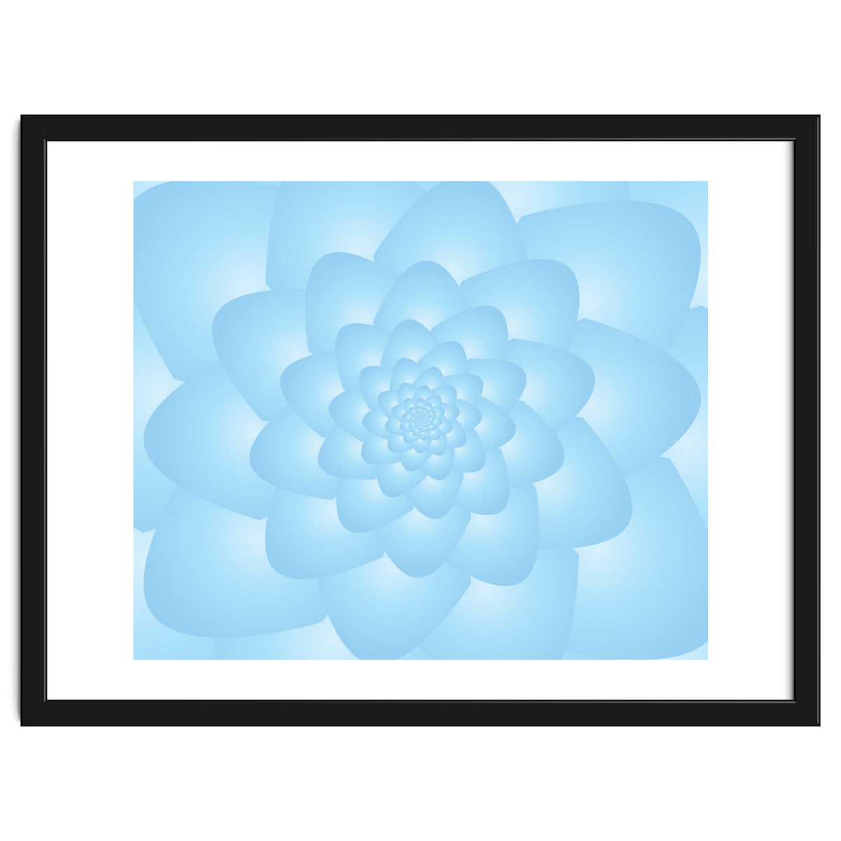 Pastel Colors Flower Pattern Set Blue