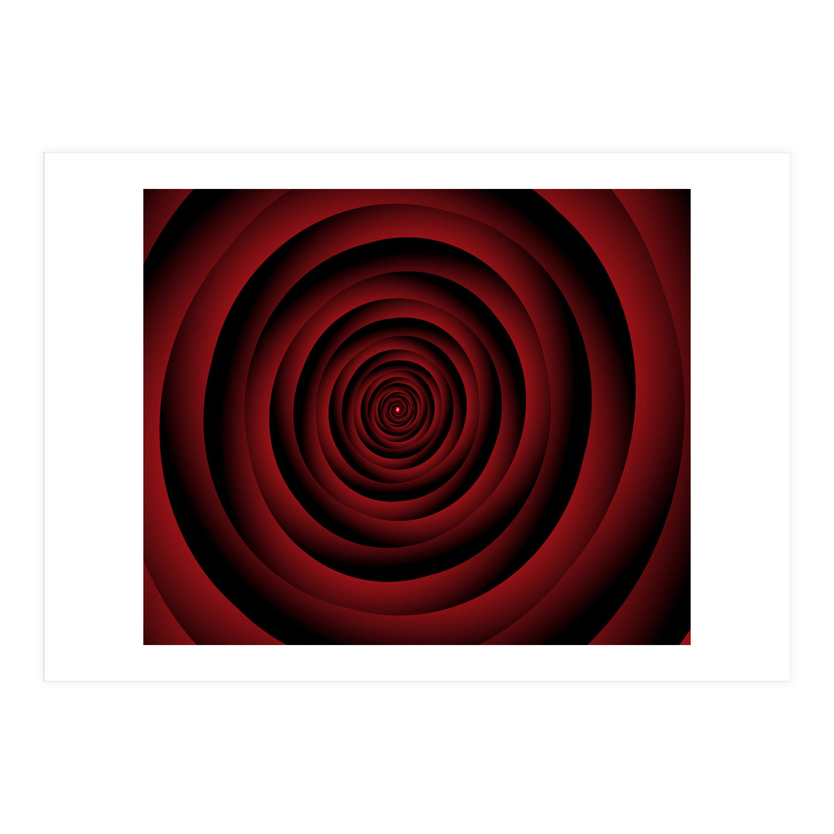 Abstract Concentric Spiral Circles (Print Only)