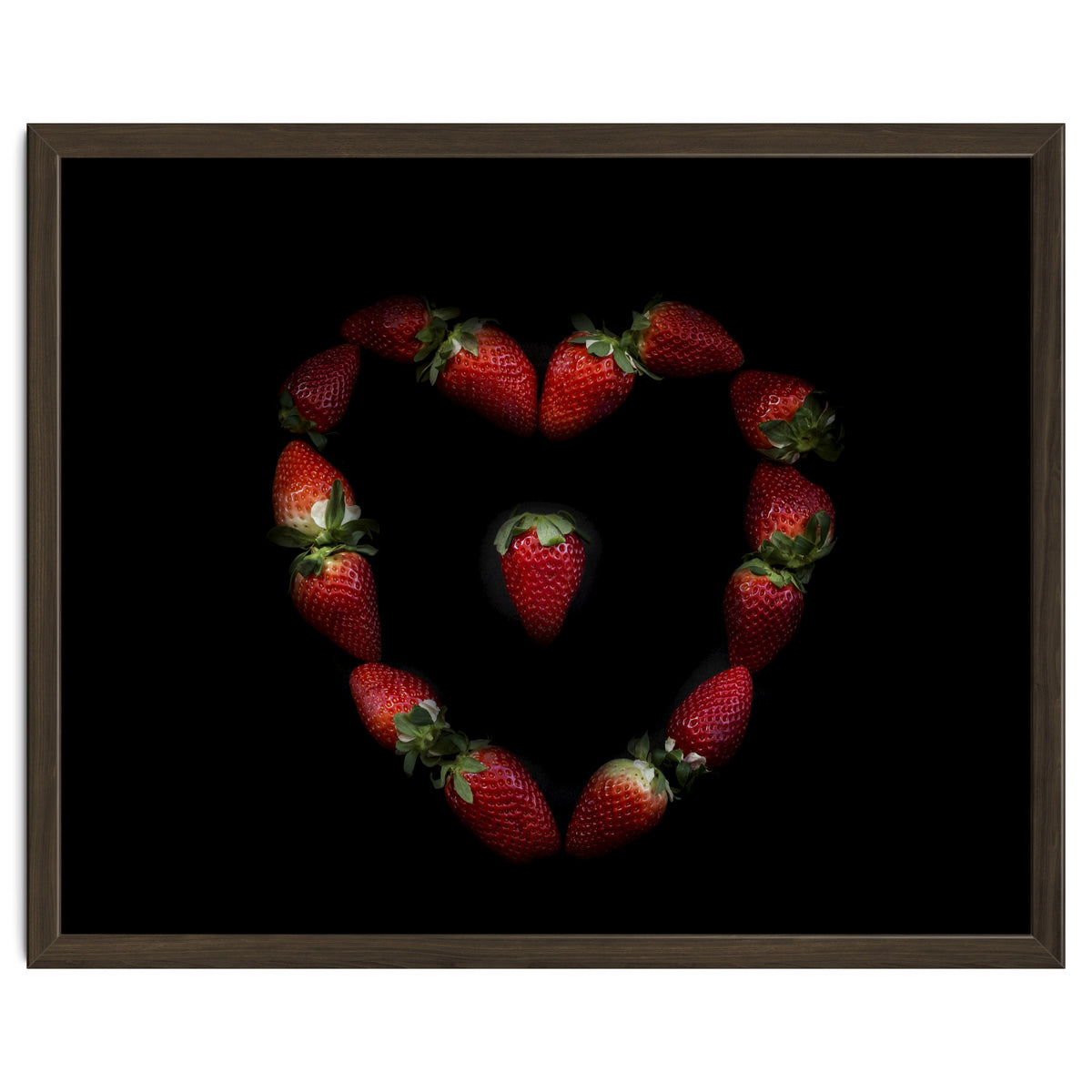 Heart of strawberries