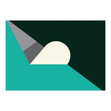 Geometric Shapes No. 56 - teal, grey & black (Print Only) thumbnail