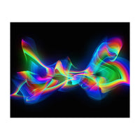 Abstract Colorful Flame Waves (Print Only)