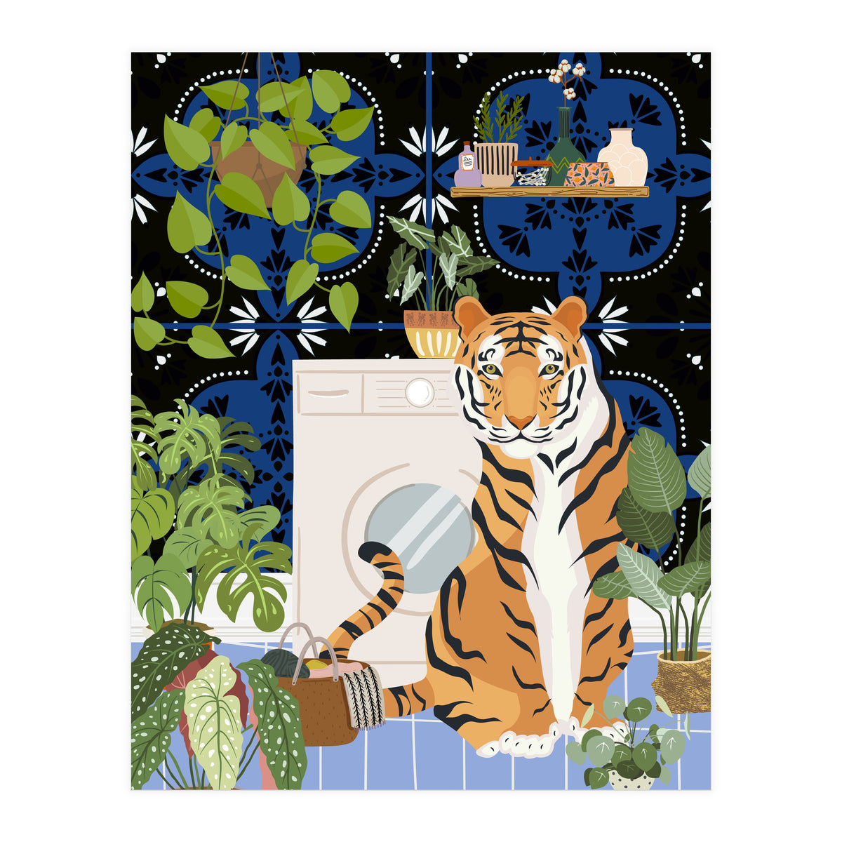 Tiger in My Laundry Room (Print Only)
