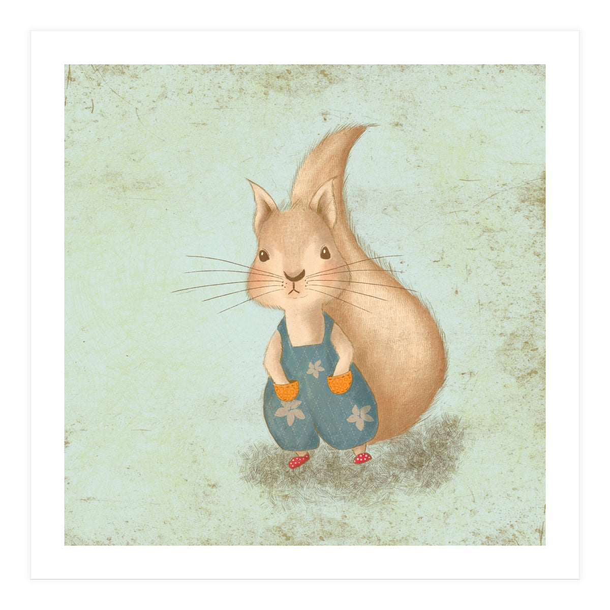 Woodland Nursery - Squirrel Illustration (Print Only)