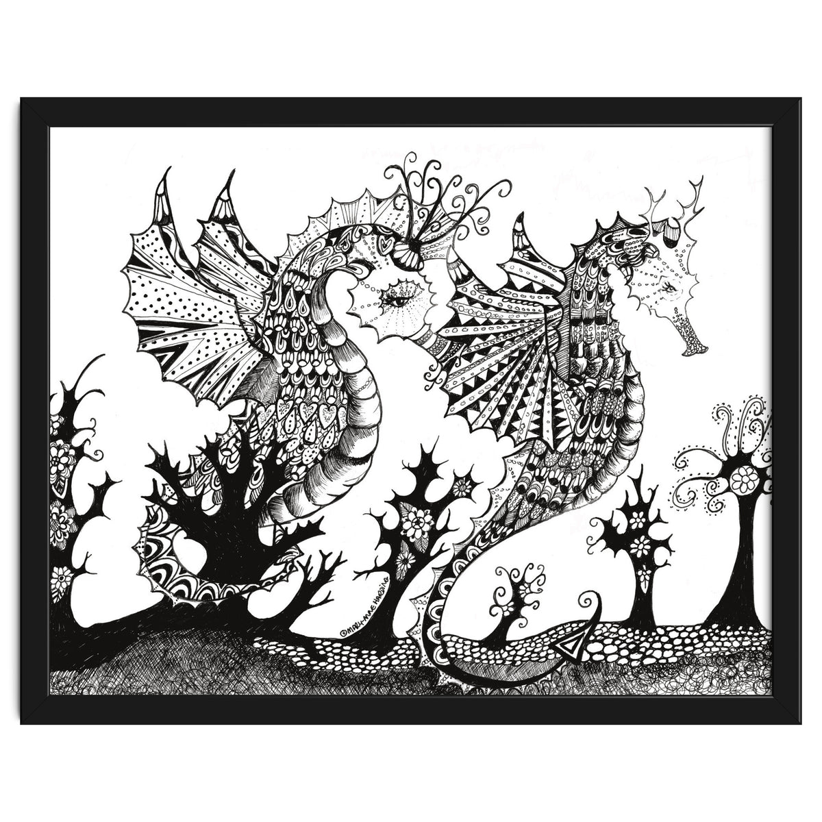 Seahorse Dragons Mystical Home