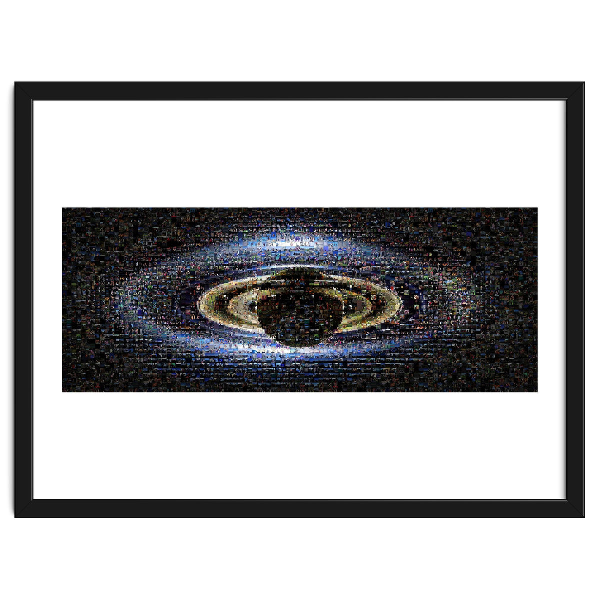 Saturn in collage