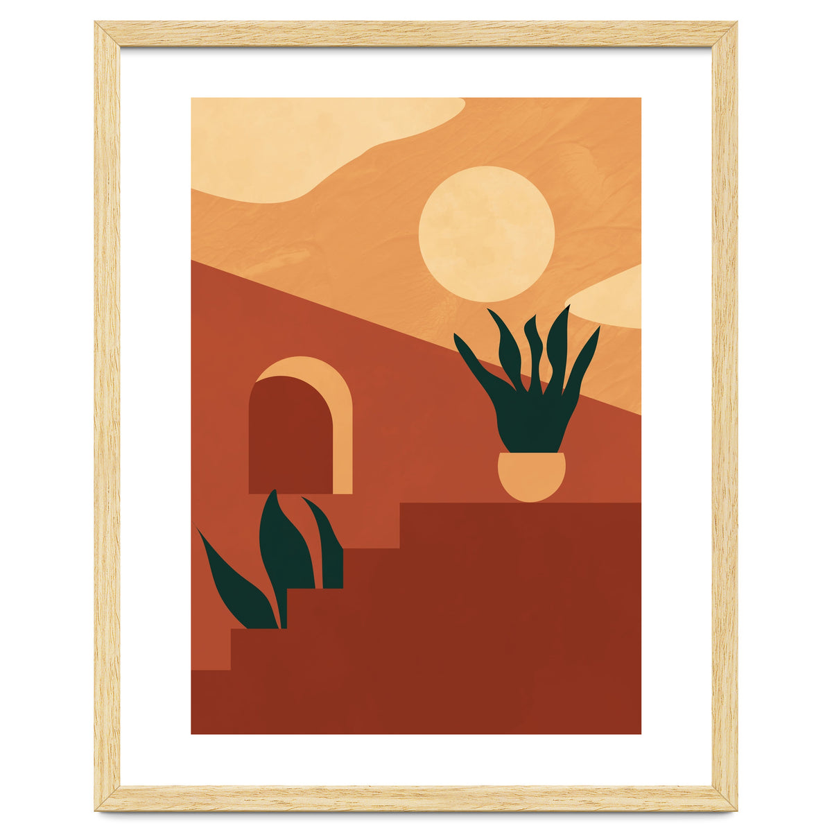 Boho  Desert Terracotta Print