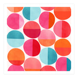Mid Century Pink and Orange Dots (Print Only) thumbnail