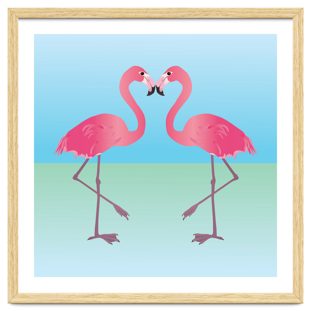 Two Pink flamingo's