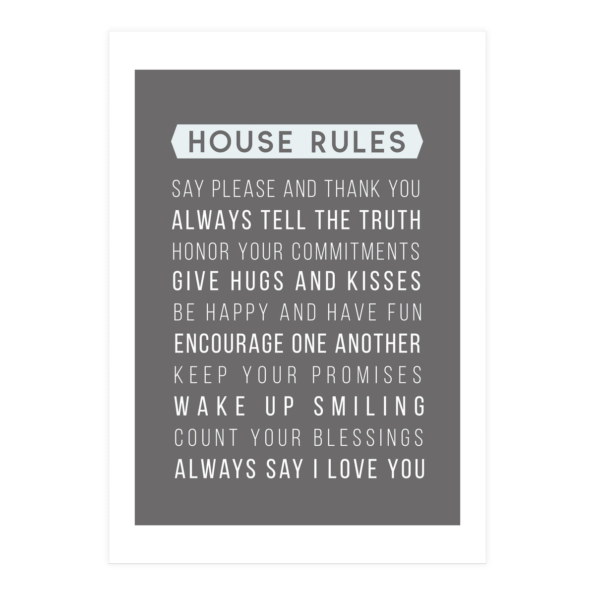 House Rules (Print Only)