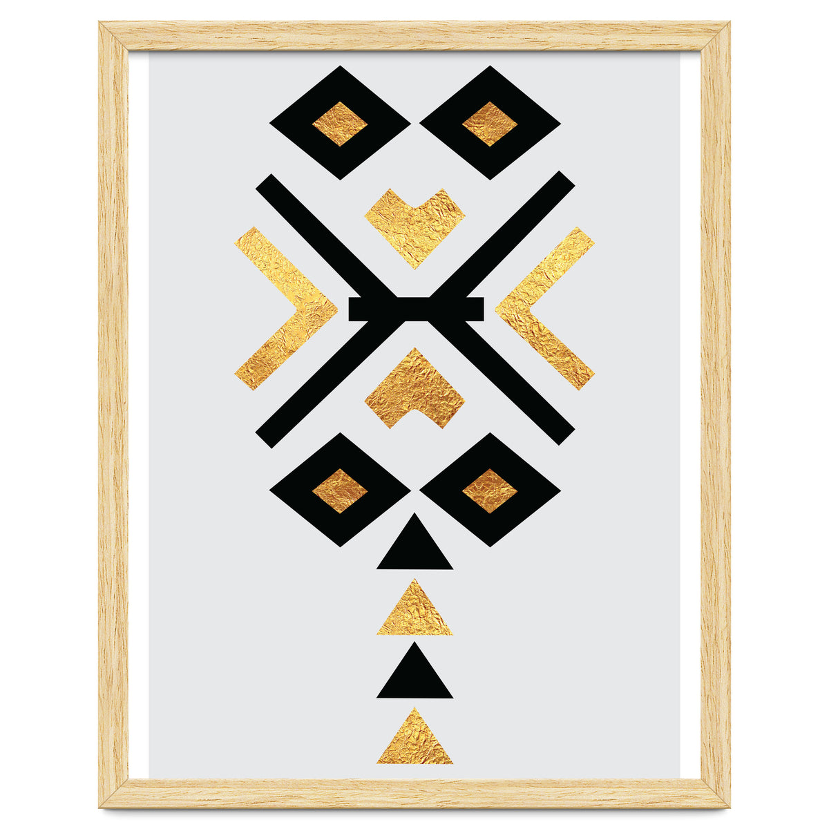Gold And Black Abstract Tribal