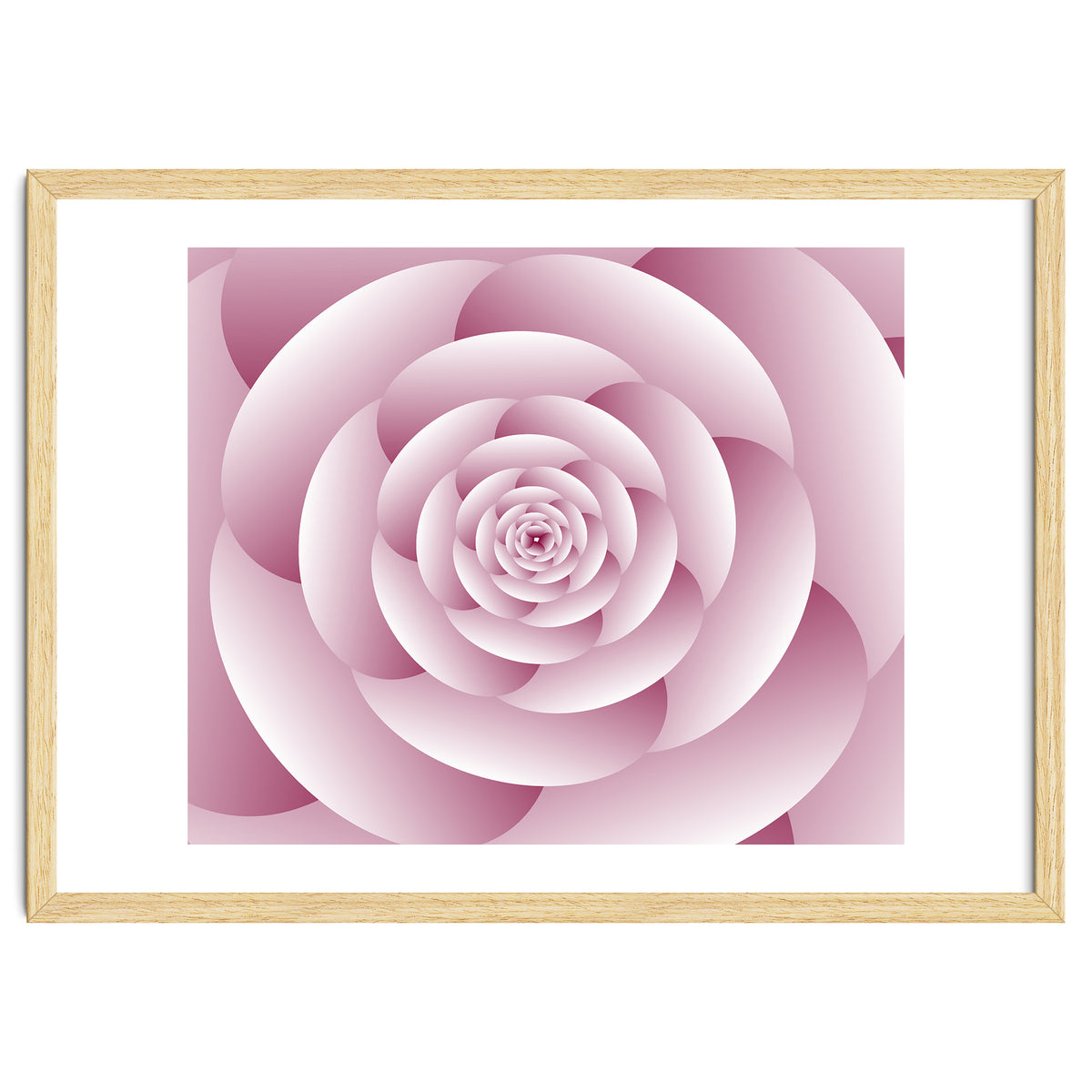 Abstract Rose Spiral 3D Art