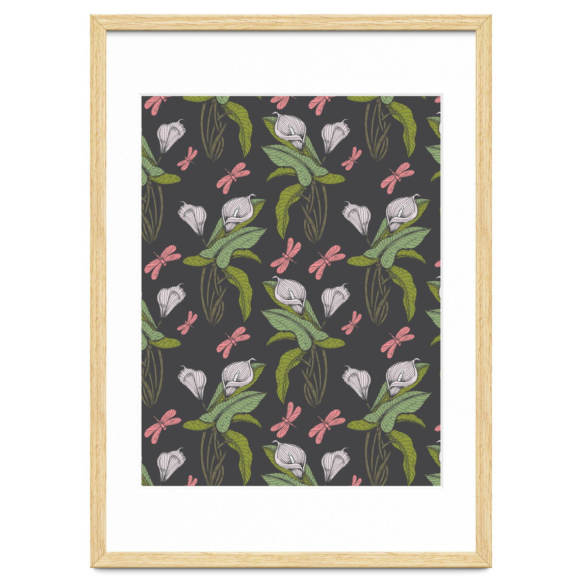 Hand drawn floral dark - 03