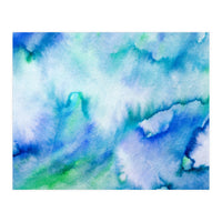 Watercolor turquoise tie-dye (Print Only)