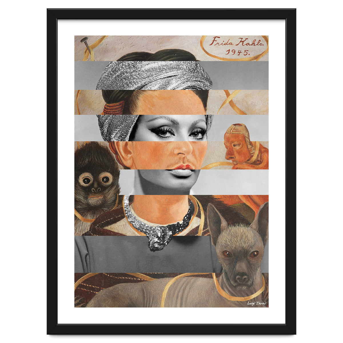 Self Portrait By Frida Kahlo & Sophia Loren