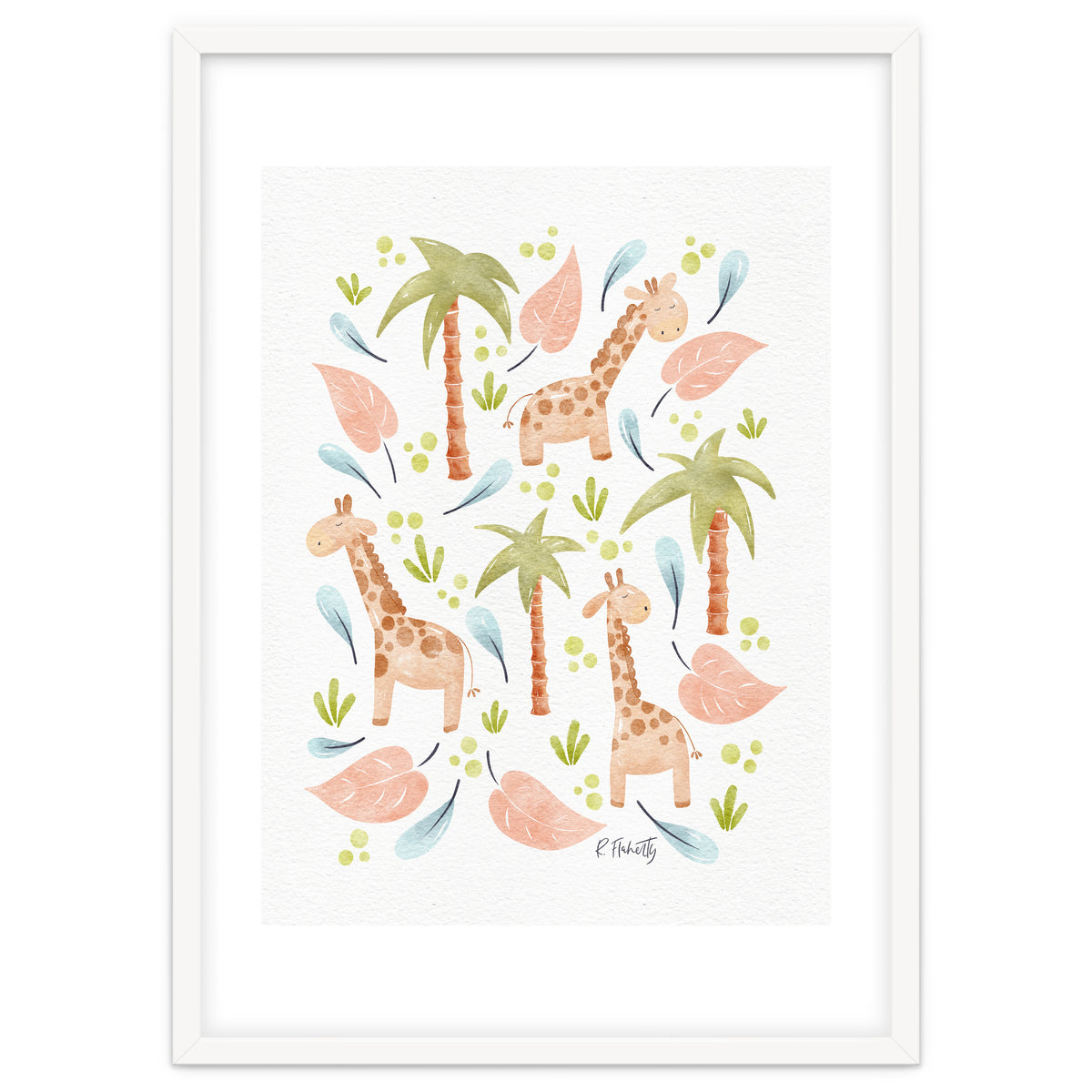 Jungle Giraffes | Pastel