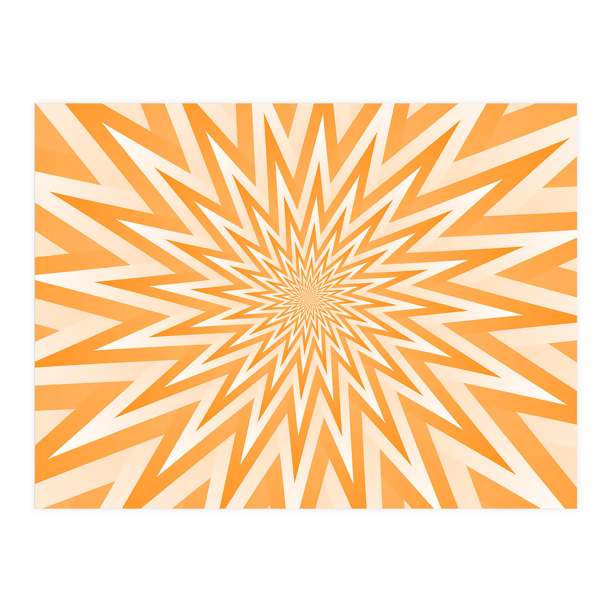 Abstract Orange Geometric Design Art (Print Only)