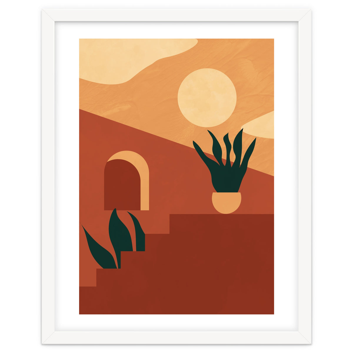 Boho  Desert Terracotta Print