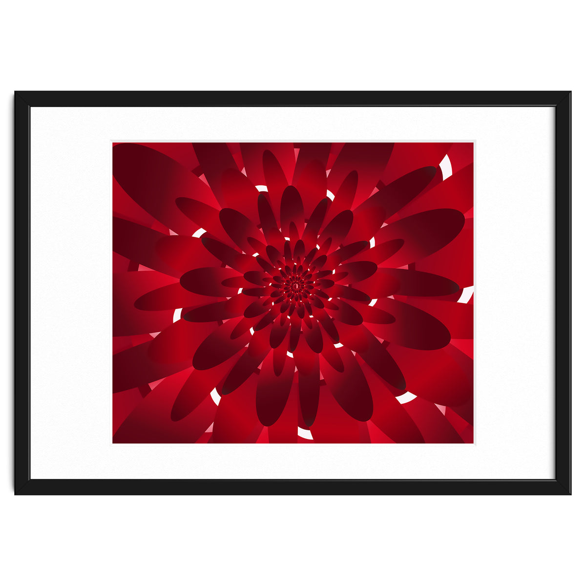 Abstract Modern Red Floral Design Art