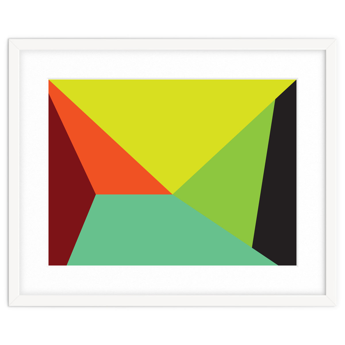 Geometric Shapes No. 31 -  yellow, orange & green