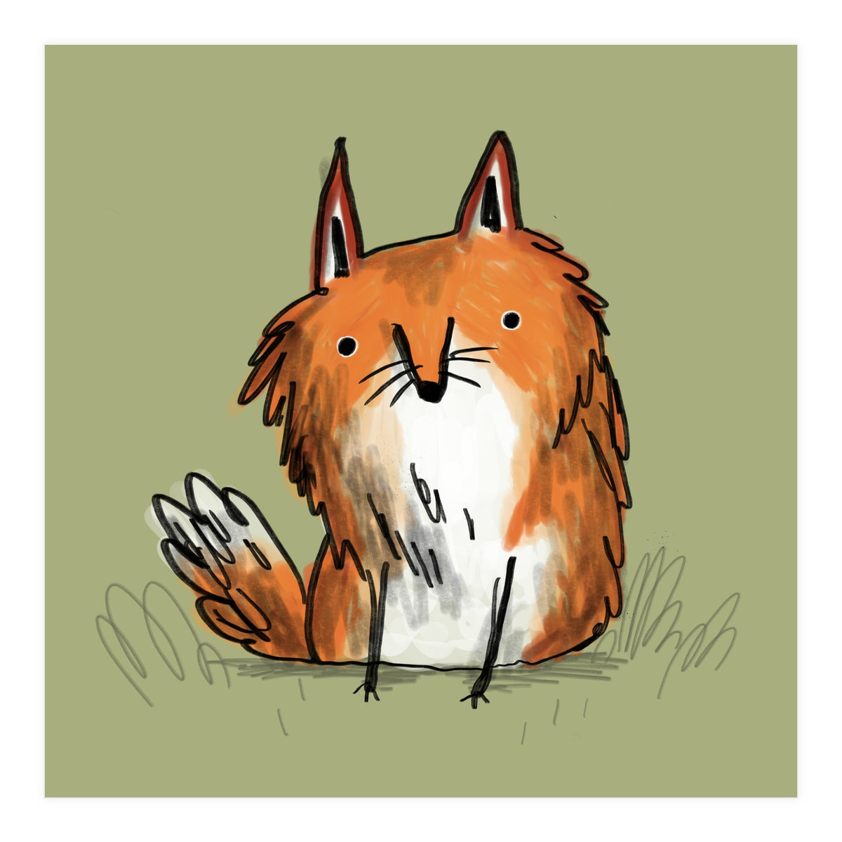 Scraggly Fox (Print Only)