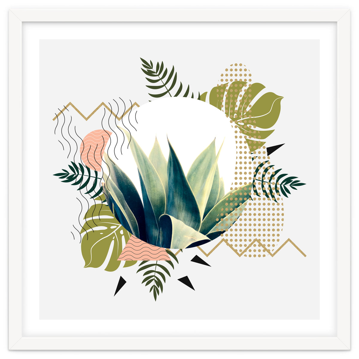 Abstract geometrical and botanical shapes