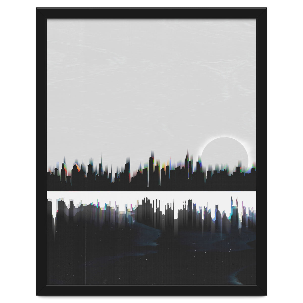 Black and white city