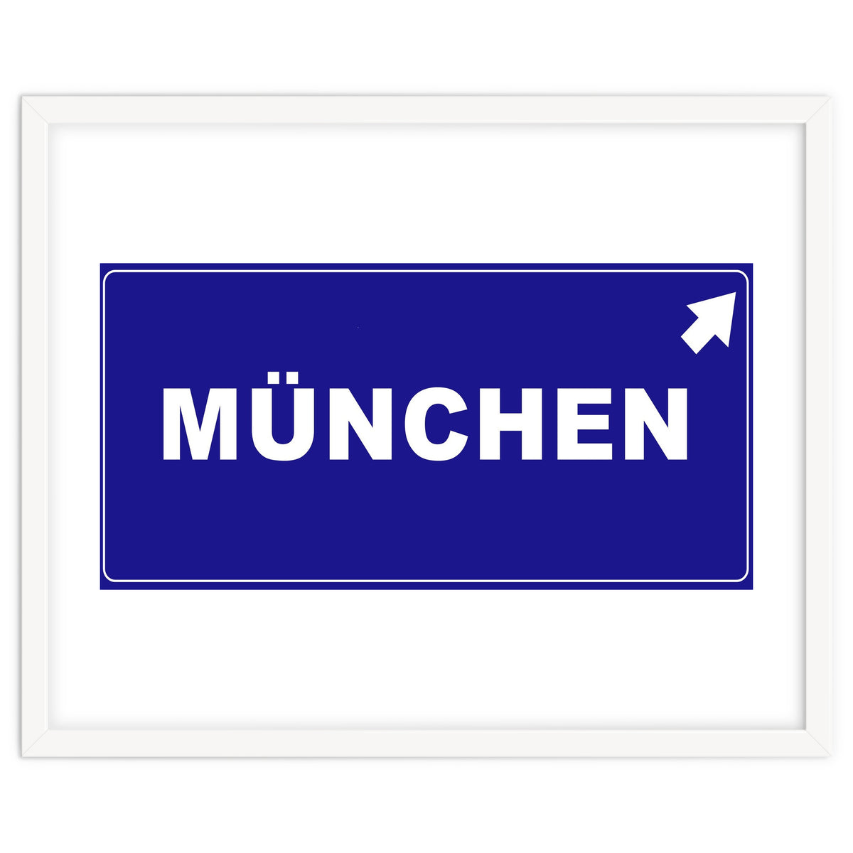 Let`s go to Munchen, Germany! Blue road sign