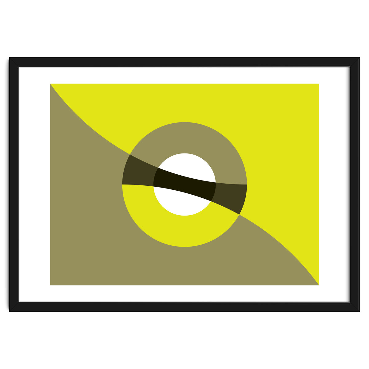 Geometric Shapes No. 44 -  mustard & beige