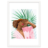 Sunshine in My Soul | Black Woman Tropical Travel | Modern Boho Palm Summer Vacation Fashion thumbnail