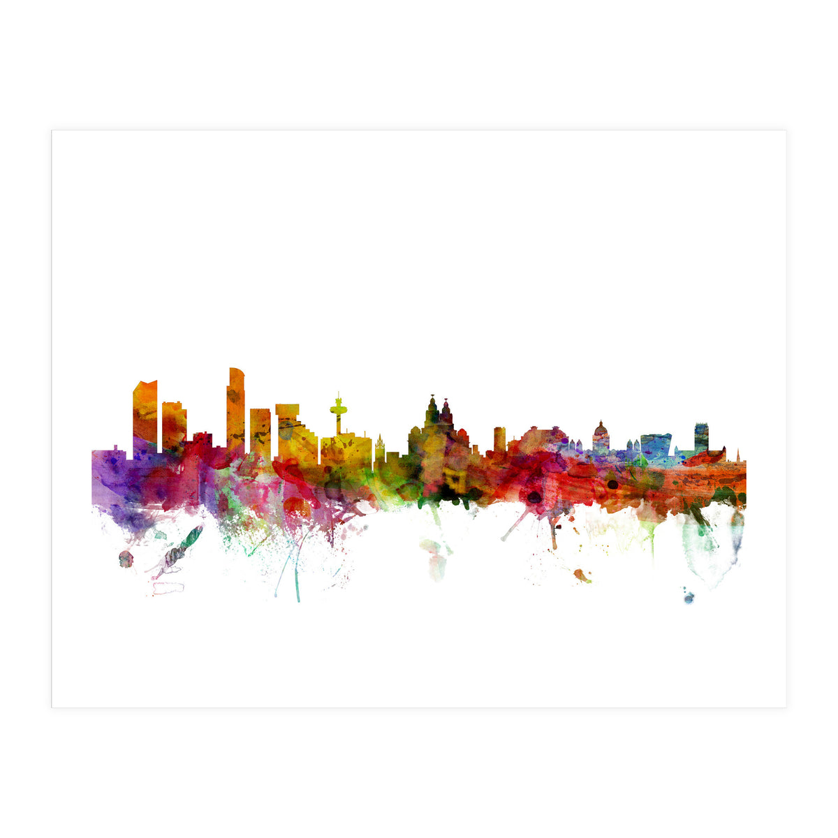 Liverpool England Skyline (Print Only)