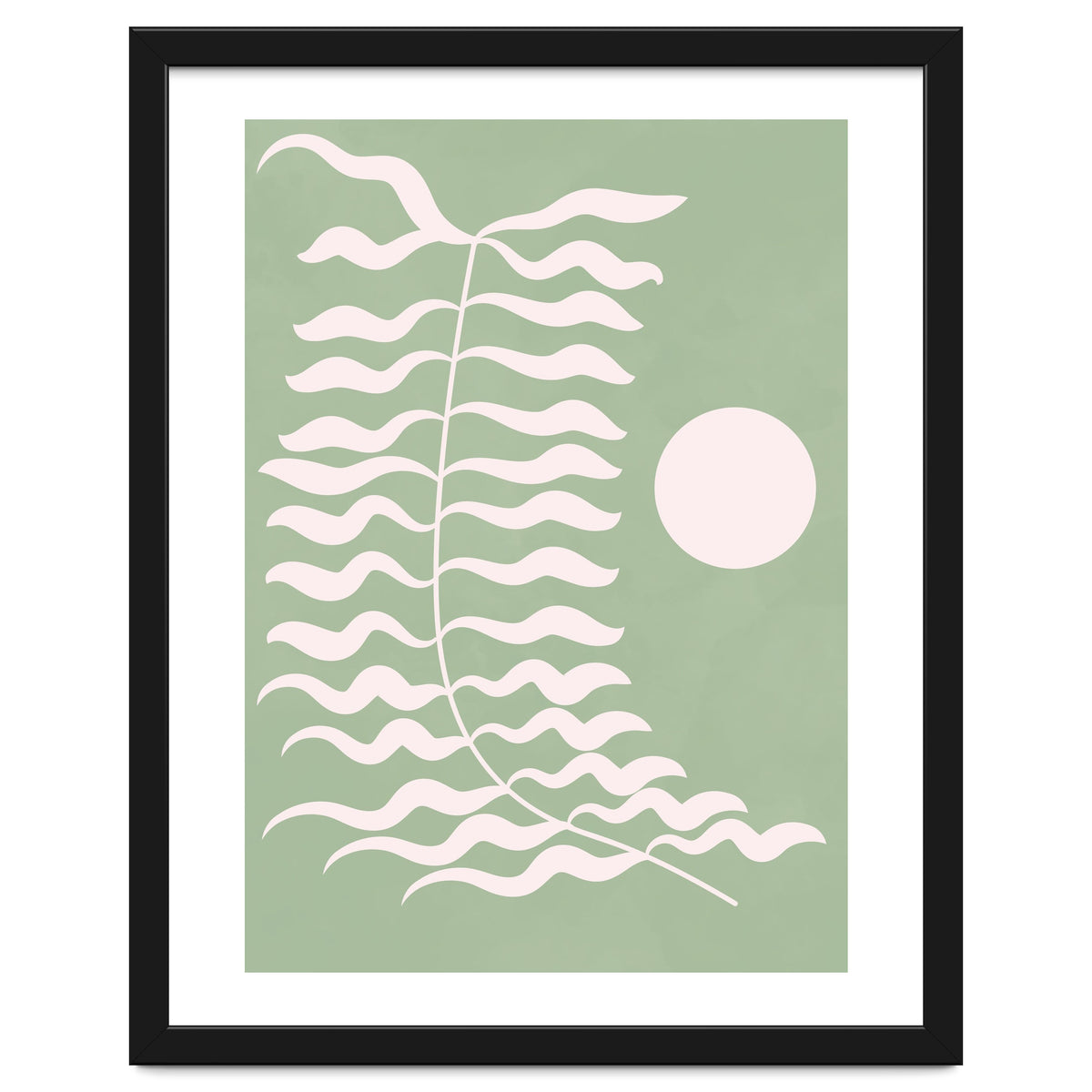 Sage Green Abstract Floral