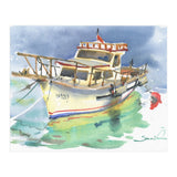 Yacht painting watercolor (Print Only) thumbnail