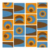 70s Cube Geo Orange Blue  (Print Only) thumbnail