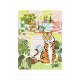 Tiger in Matisse Style Bathroom (Print Only) thumbnail