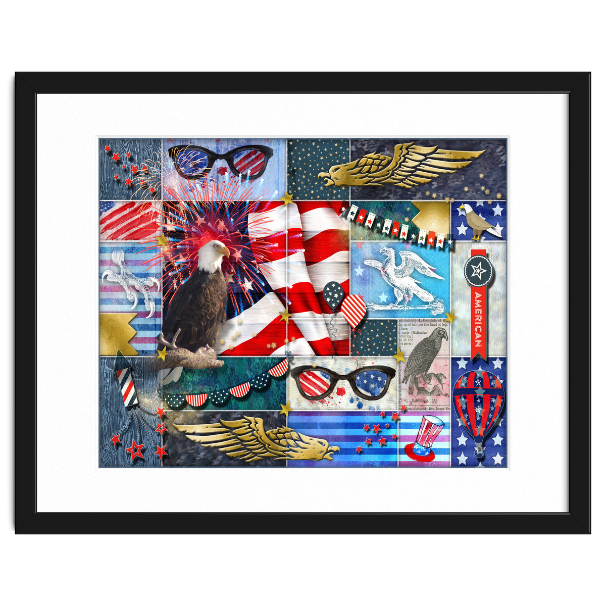 Americana Eagles Collage