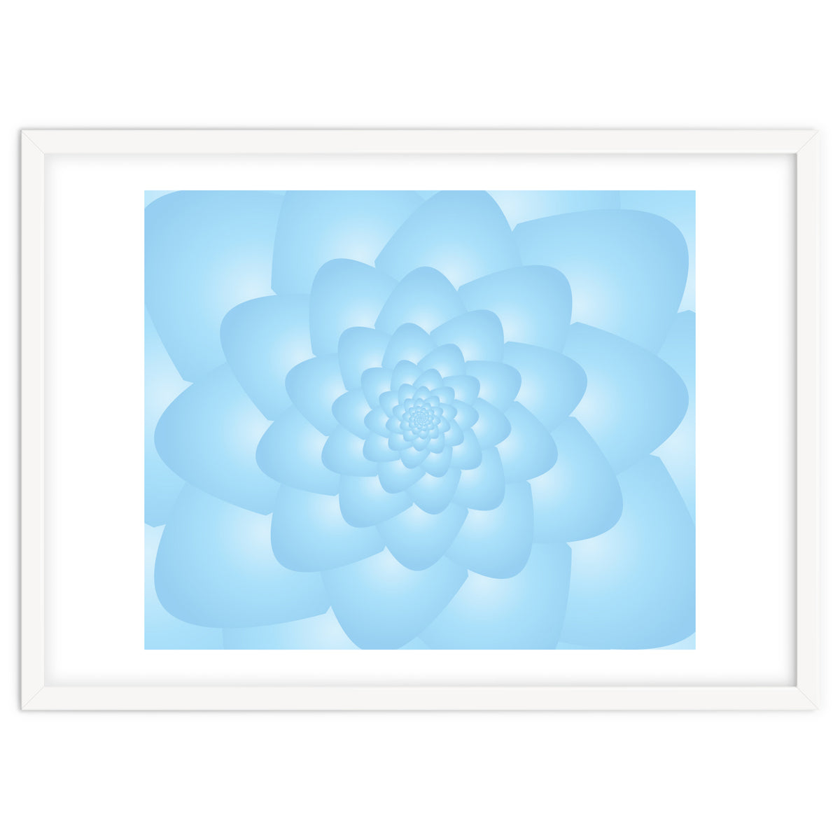 Pastel Colors Flower Pattern Set Blue