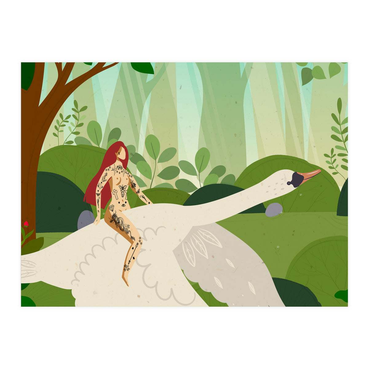 Riding My Swan (Print Only)