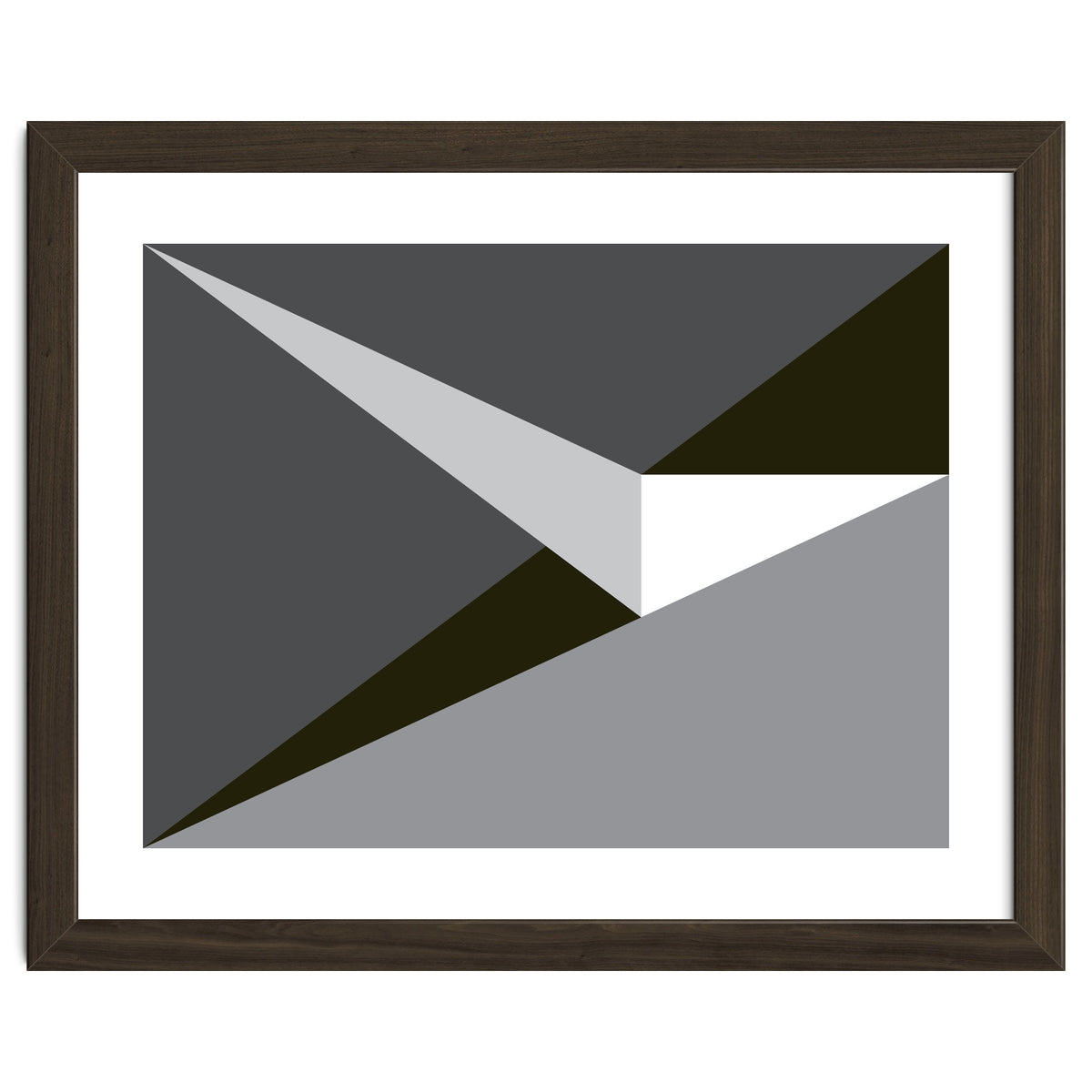 Geometric Shapes No. 73 - black & grey triangles