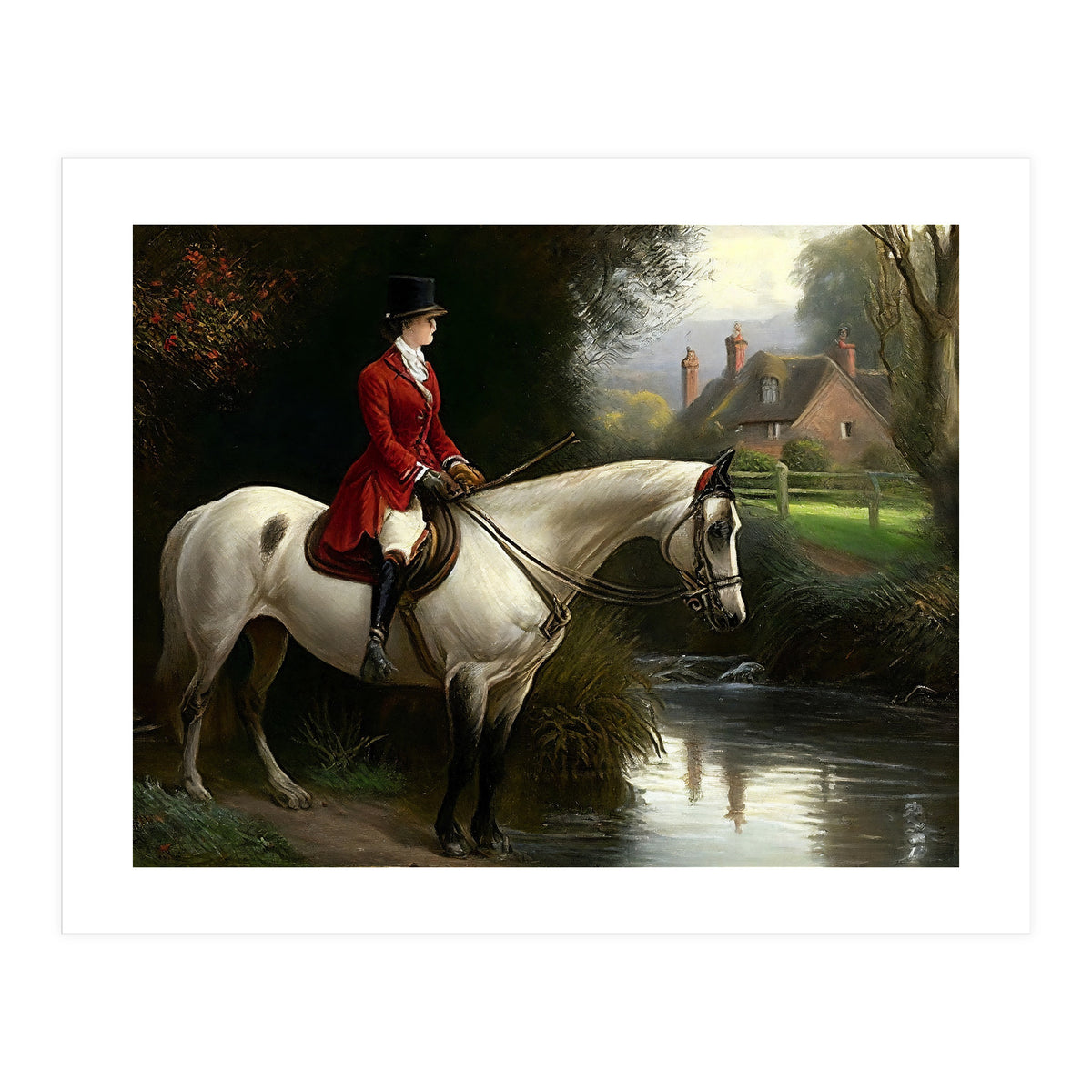 19th Century Countryside Oil Painting (Print Only)